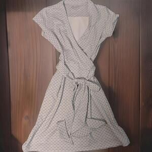 Peter Millar Element Wicking Faux-Wrap Tie Dress S UPF 50+ Blue White  Print